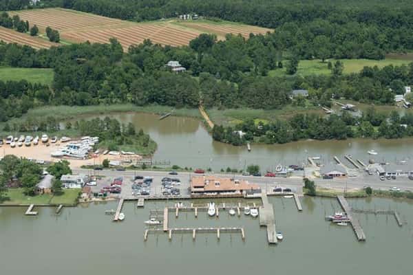 aerial view of captain john's crabhouse