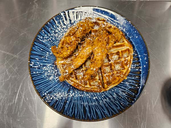 waffle and tenders