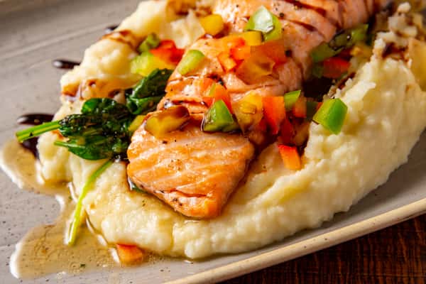 salmon and mash