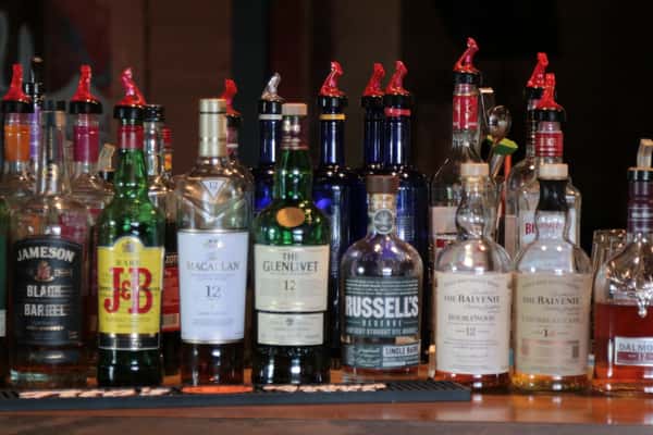 liquor bottles