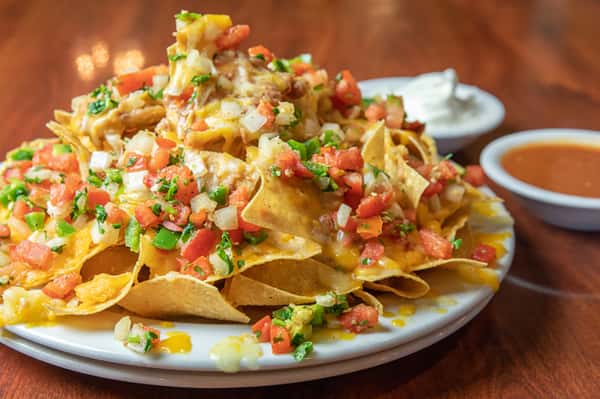 Loaded Nachos All Day Menu Corky's Kitchen and Bakery American