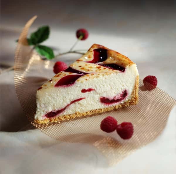 Raspberry White Choc Cheesecake