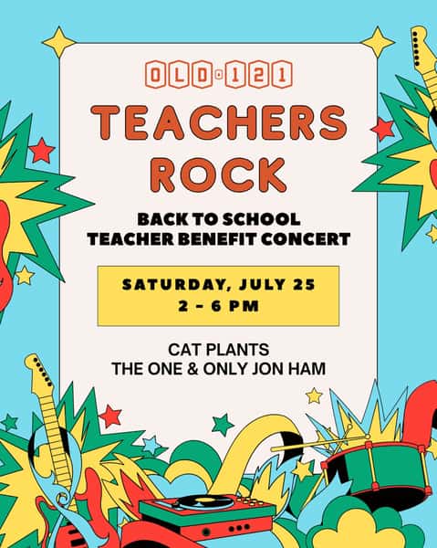 Teachers Rock. These individuals work hard all year so let’s celebrate them before it’s time to report back to school.

Join us at our Oak St location with @catplantsmusic and @theoneandonlyjonham for a benefit concert. We’ll be raising funds for the @alamedaconnects Community Grants Program benefitting JeffCo Public Schools by donating $1 of every beer sold on July 25.

And to support all these hardworking teachers, their first beer is on us at the show. We’re also starting a Buy a Teacher a Beer program that teachers can redeem from July 25 through August 31 (because they’ll need a beer once school starts too).

So let’s celebrate our teachers!