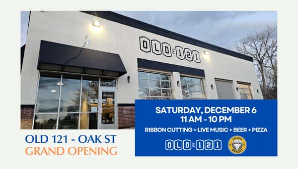 Old 121 Oak St Grand Opening Banner