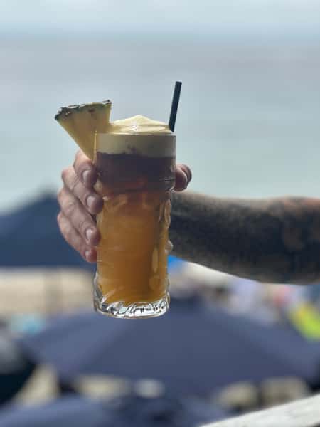 mai tai in tall glass
