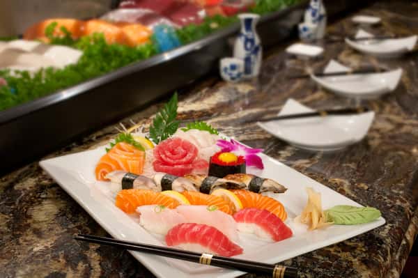 colorful sushi entree