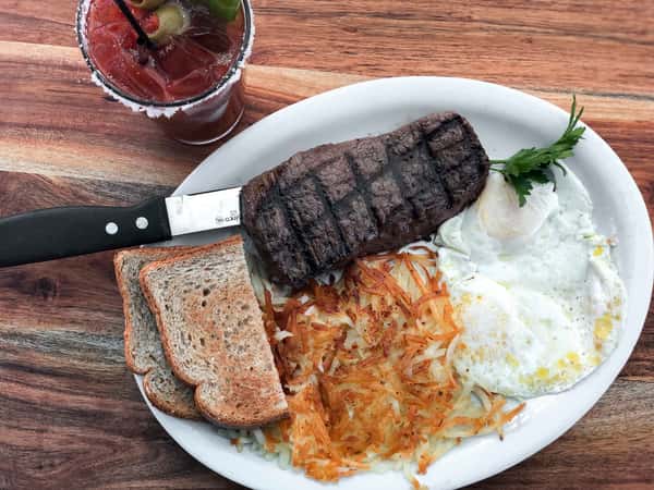 steak and eggs