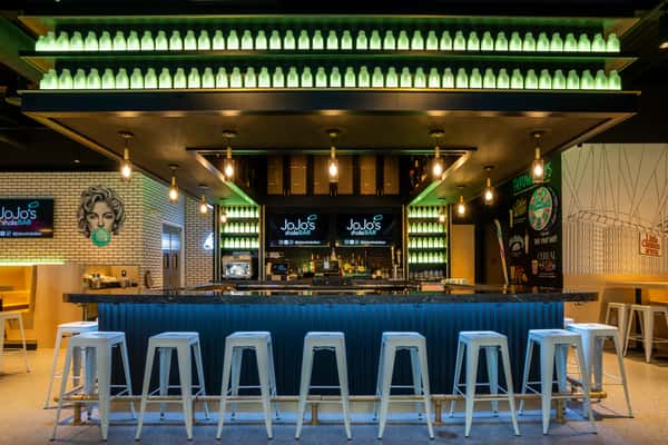 The main bar on the main floor of JoJo's in Detroit