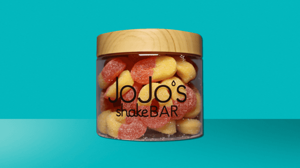 Peach O's Candy Jar