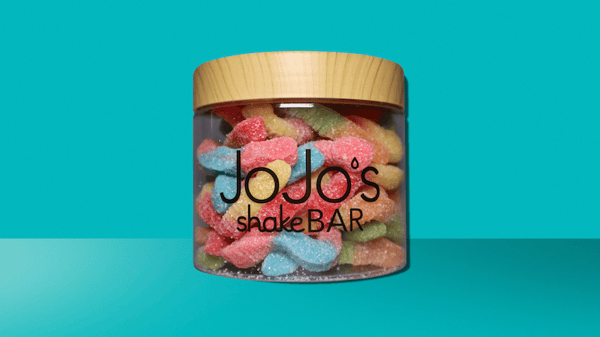 Sour Gummy Worms Candy Jar