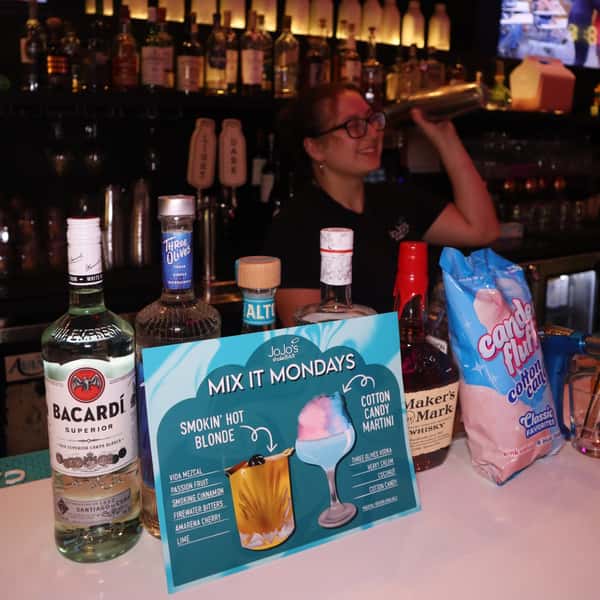 Mix It Mondays at JoJo's shakeBAR. Join us for an unforgettable experience as we dive into the world of craft cocktails and shake up your Monday blues.