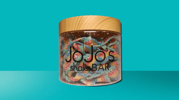 Sour Ribbon Candy Jar