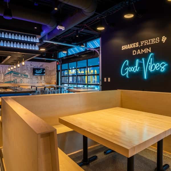 The private party booth at JoJo's in Detroit can seat up to 15 people comfortably