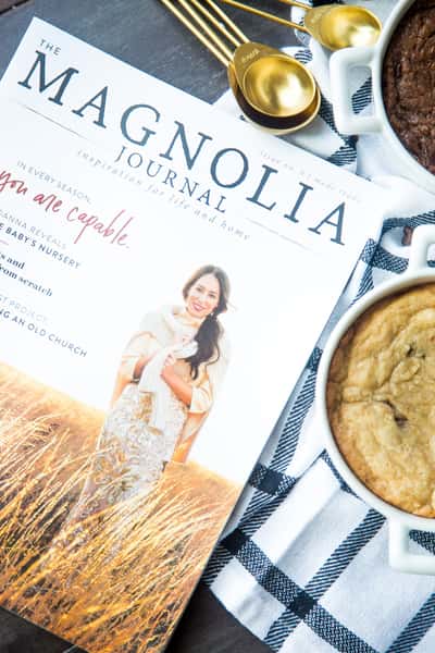 Magnolia magazine and cookies
