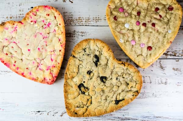 V-Day Heart Shaped Cookie Cake