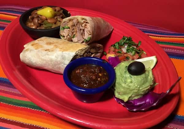 Grilled Carnitas Burrito Main Menu Casa De Bandini Mexican