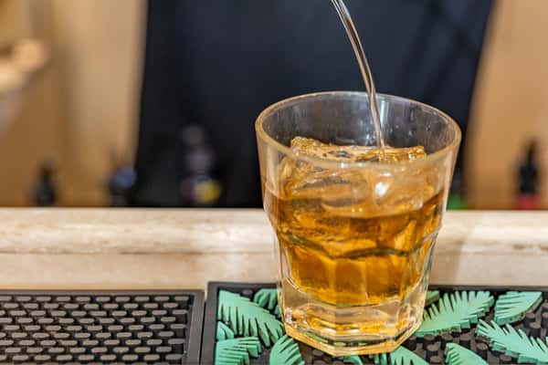 Bartender pouring a drink