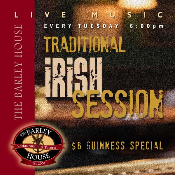 Live Irish Music Every Tuesday at the Barley House