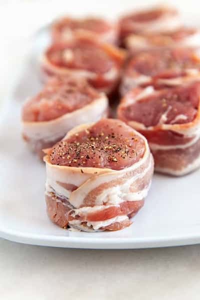 Bacon Wrapped Pork Tenderloin Filets $5.99 lb.