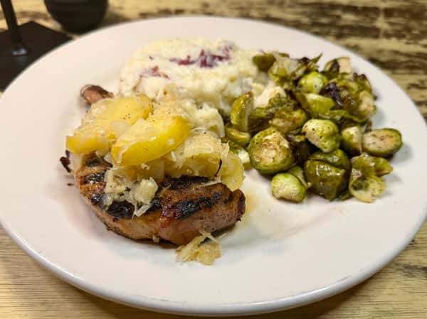 Sauerkraut and Apple Smothered Pork Chop