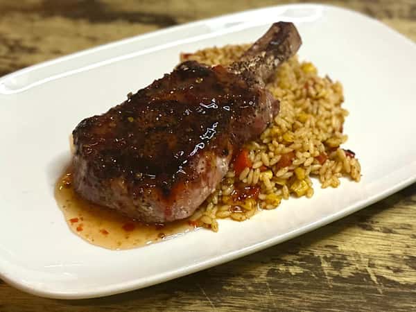 Pork Chop with Pineapple Sweet Chili Sauce