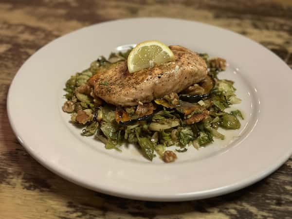 Salmon Brussel Sprout Salad