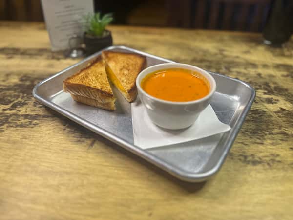 Grilled Cheese and Cup of Tomato Soup