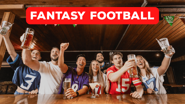 Group of football fans cheering