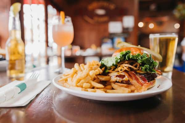 burger and fries