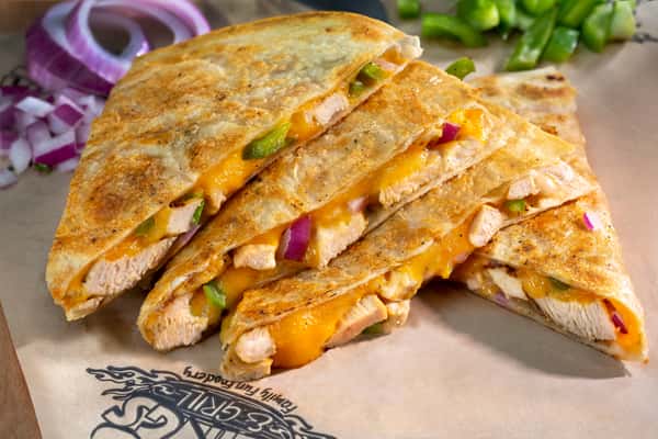 Close Up of Chicken Quesadilla