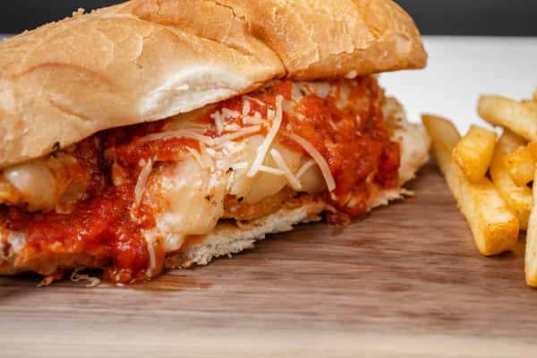Close up of Chicken Parmesan