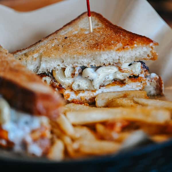 Buffalo Chicken Mac & Cheese Sandwich