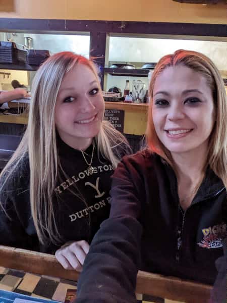 2 Servers at the restaurant