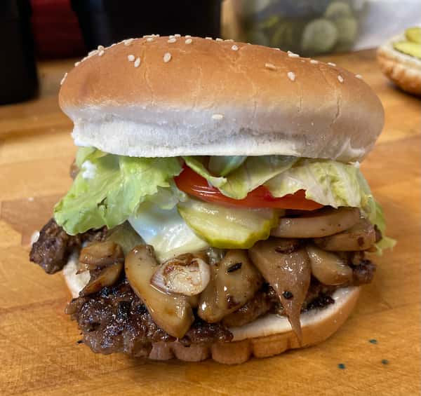 Mushroom and Swiss Burger