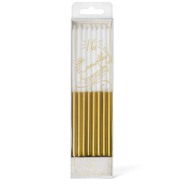 White and Gold Celebration Candles 