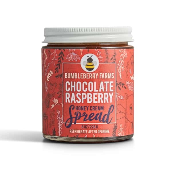 BUMBLEBERRY FARMS 2023 Award-Winner! Chocolate Raspberry Honey Cream Spread