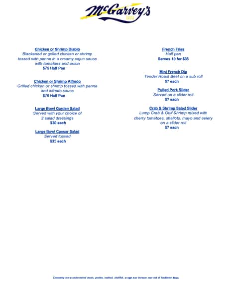 Platters Menu 2