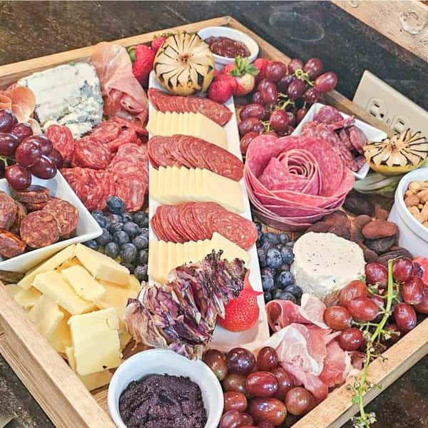 cheese and charcuterie spread