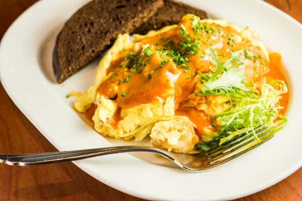 Crispy Shrimp, Bay Scallop & Calamari Scramble