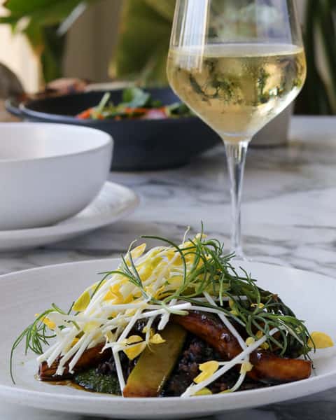 Plant based cuisine and wine pairings