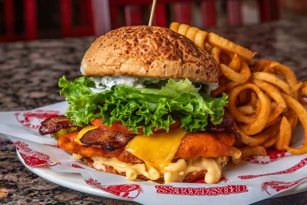 Frank's Buffalo Chicken Mac Sandwich