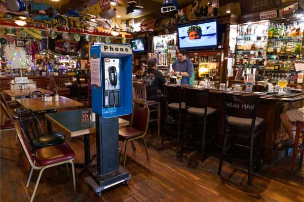 bar and tables