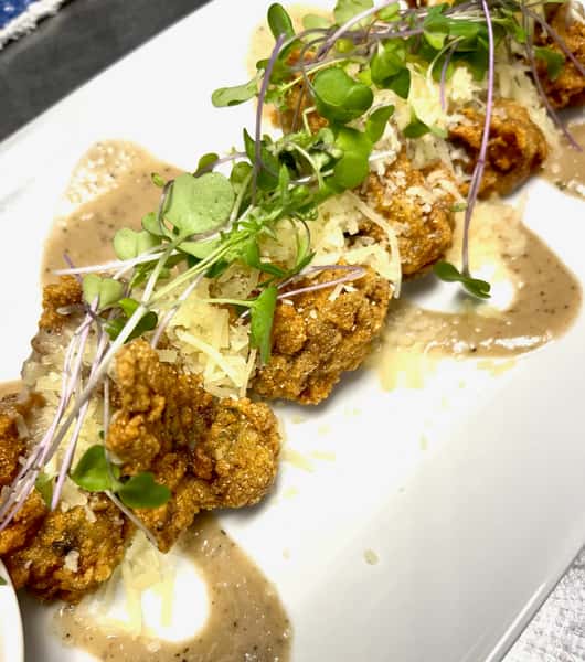 Truffle fried oysters dressed 