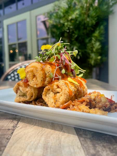 Duck and Crawfish Spring Rolls