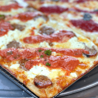 Sausage Alla Vodka Pizza - Square Pie