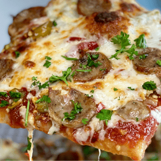 Spicy Sausage Pizza – Square Pie