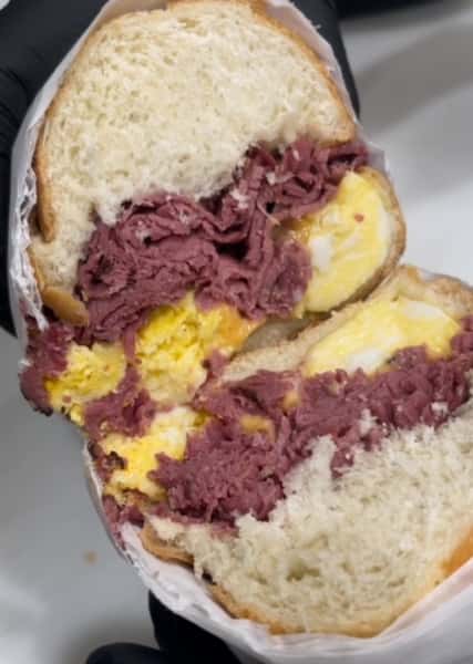 Pastrami Egg & Cheese Sandwich