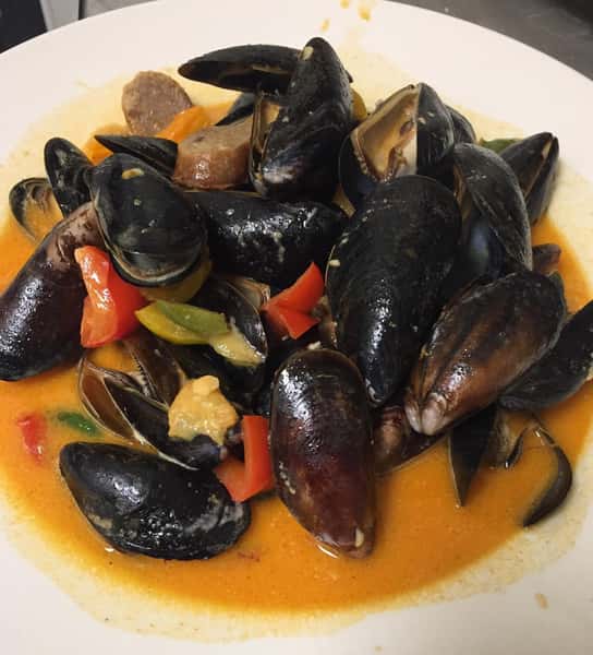 steamed mussels