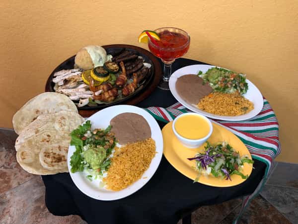 table full of food