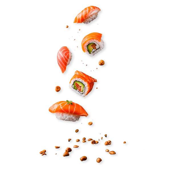 flying sushi presentation
